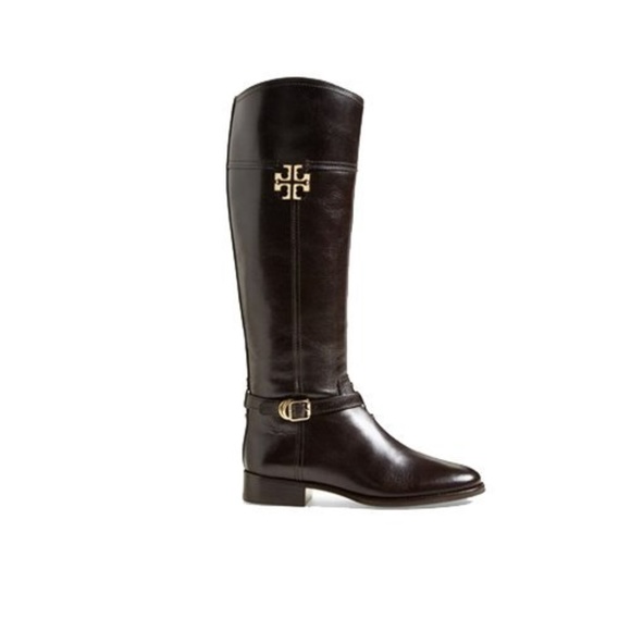 Tory Burch Shoes - Tory Burch Eloise Leather Riding Boots Black 8.5M